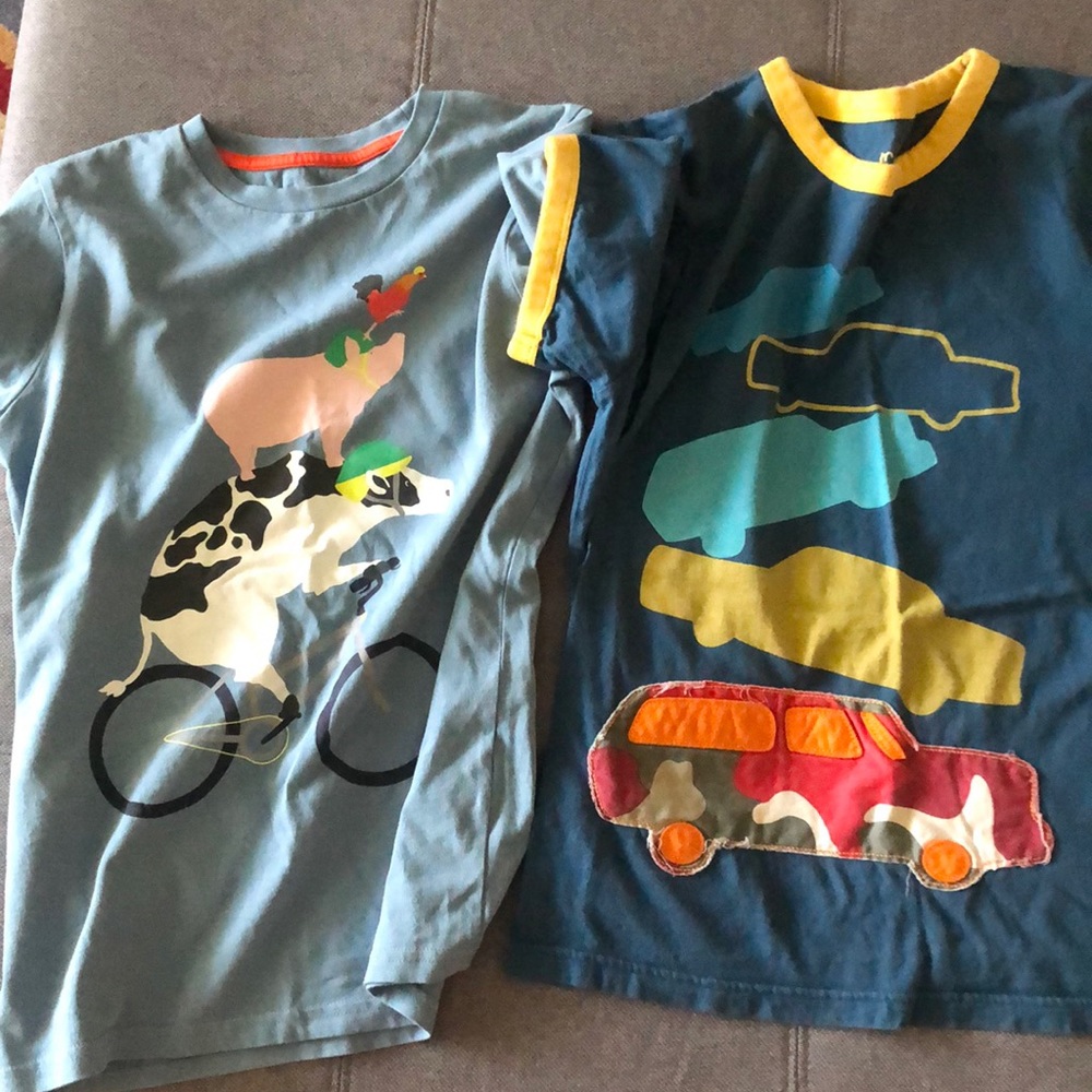 TWO Mini Boden boy’s T-shirts. Size 9-10.
